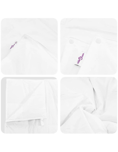 Set di Piumoni con cuscino 3 pcs Bianco Piuma d'anatra