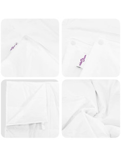 Set di Piumoni con cuscino 3 pcs Bianco Piuma d'anatra