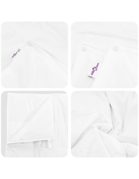 Set di Piumoni con cuscino 3 pcs Bianco Piuma d'anatra