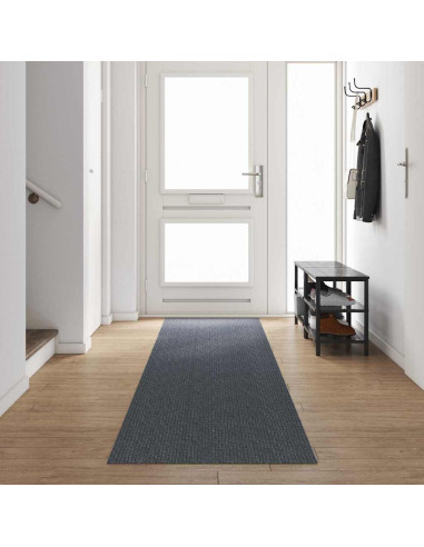 Runner in Moquette Grigio 80 x 500 cm Tessuto