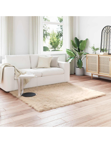 Tappeto Pecora Tafalla Beige 120 x 120 cm Poliestere