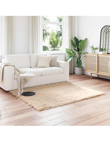 Tappeto Pecora Tafalla Beige 160 x 160 cm Poliestere