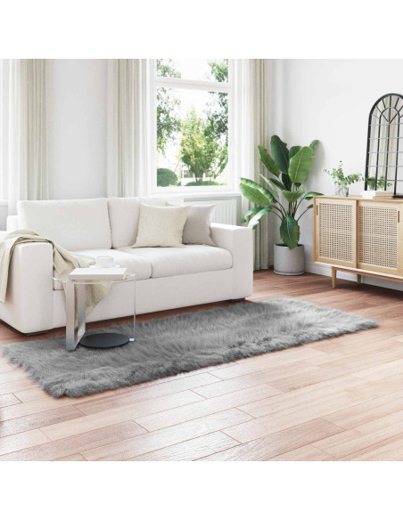 Tappeto Pecora Tafalla Grigio 80 x 250 cm Poliestere