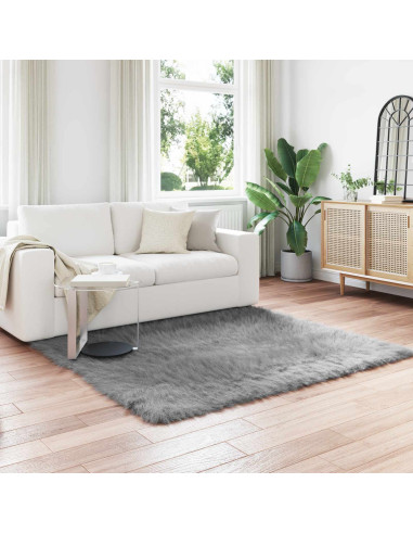 Tappeto Pecora Tafalla Grigio 120 x 120 cm Poliestere