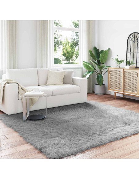 Tappeto Pecora Tafalla Grigio 200 x 200 cm Poliestere