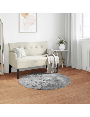 Tappeto Pecora Tafalla Grigio Ø 100 cm Poliestere