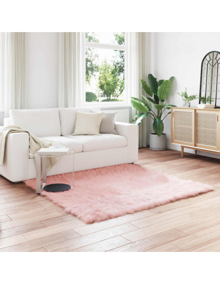 Tappeto Pecora Tafalla Rosa 160 x 160 cm Poliestere