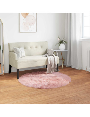 Tappeto Pecora Tafalla Rosa Ø 120 cm Poliestere