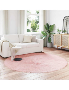 Tappeto Pecora Tafalla Rosa Ø 160 cm Poliestere