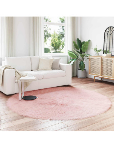 Tappeto Pecora Tafalla Rosa Ø 160 cm Poliestere