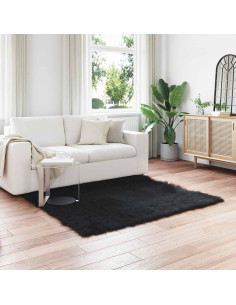 Tappeto Pecora Tafalla Nero 160 x 160 cm Poliestere