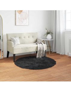 Tappeto Pecora Tafalla Nero Ø 80 cm Poliestere