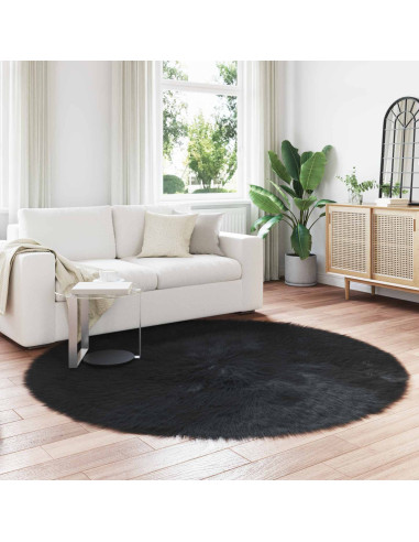 Tappeto Pecora Tafalla Nero Ø 200 cm Poliestere