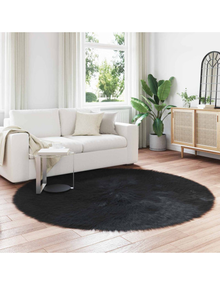 Tappeto Pecora Tafalla Nero Ø 200 cm Poliestere