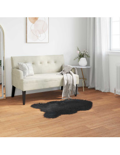 Tappeto Pecora Tafalla Nero 60 x 90 cm Poliestere