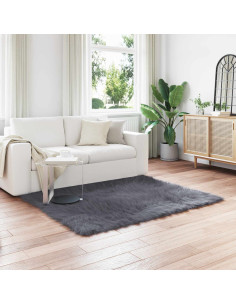 Tappeto Pecora Tafalla Antracite 160 x 160 cm Poliestere