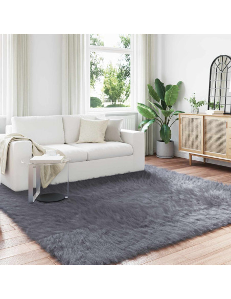 Tappeto Pecora Tafalla Antracite 240 x 240 cm Poliestere