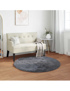 Tappeto Pecora Tafalla Antracite Ø 120 cm Poliestere