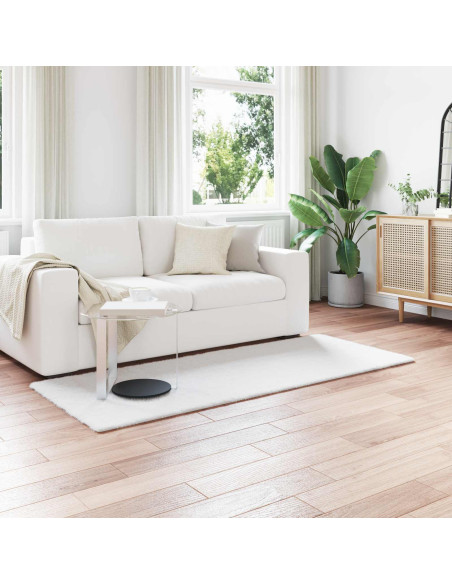 Tappeto in Pelliccia Sintetica di Coniglio Olite Bianco