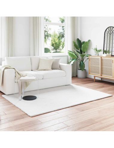 Tappeto in Pelliccia Sintetica di Coniglio Olite Bianco