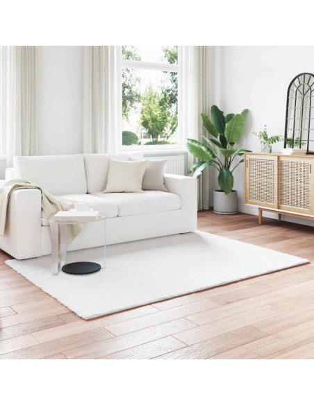 Tappeto in Pelliccia Sintetica di Coniglio Olite Bianco