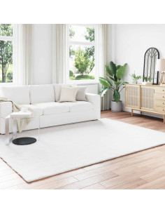 Tappeto in Pelliccia Sintetica di Coniglio Olite Bianco