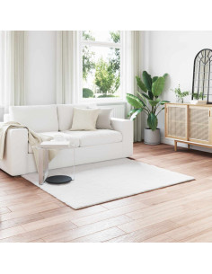 Tappeto in Pelliccia Sintetica di Coniglio Olite Bianco