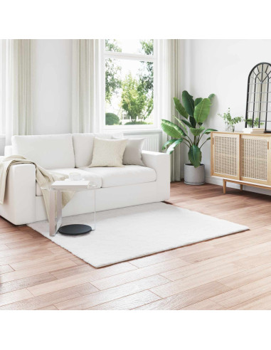 Tappeto in Pelliccia Sintetica di Coniglio Olite Bianco