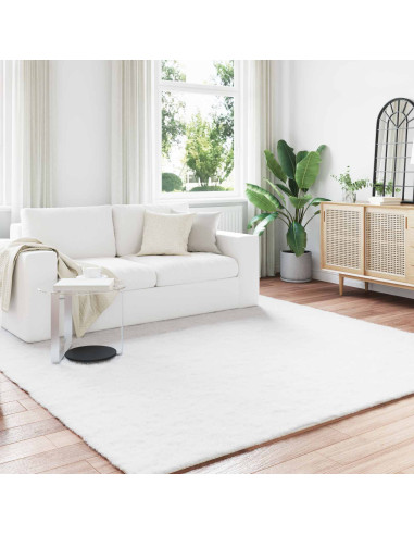 Tappeto in Pelliccia Sintetica di Coniglio Olite Bianco