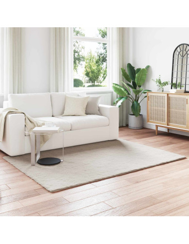 Tappeto in Pelliccia Sintetica di Coniglio Olite Beige