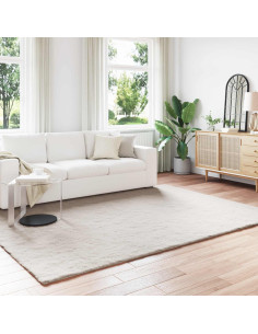 Tappeto in Pelliccia Sintetica di Coniglio Olite Beige