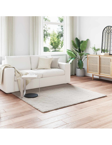 Tappeto in Pelliccia Sintetica di Coniglio Olite Beige