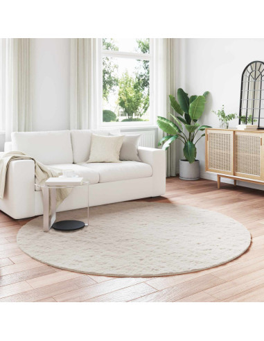 Tappeto in Pelliccia Sintetica di Coniglio Olite Beige Ø 160 cm