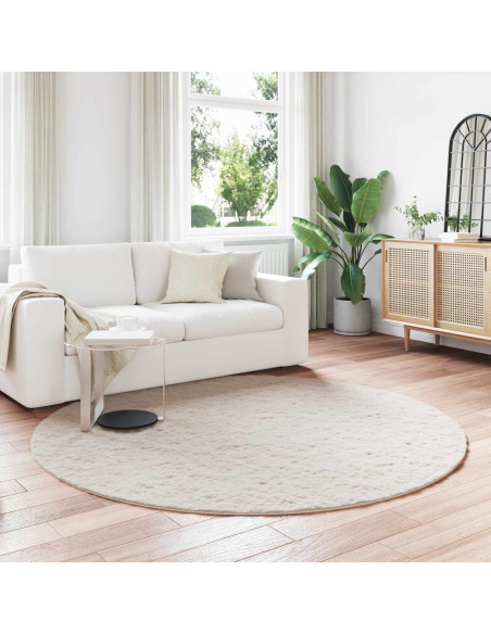 Tappeto in Pelliccia Sintetica di Coniglio Olite Beige Ø 160 cm