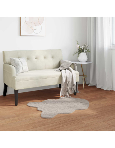 Tappeto in Pelliccia Sintetica di Coniglio Olite Beige