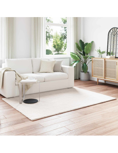 Tappeto in Pelliccia Sintetica di Coniglio Olite Crema