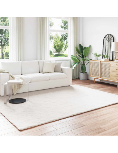 Tappeto in Pelliccia Sintetica di Coniglio Olite Crema