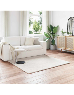 Tappeto in Pelliccia Sintetica di Coniglio Olite Crema