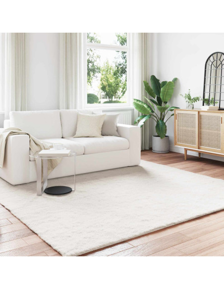 Tappeto in Pelliccia Sintetica di Coniglio Olite Crema