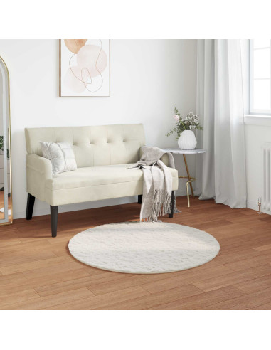 Tappeto in Pelliccia Sintetica di Coniglio Olite Crema Ø 120 cm