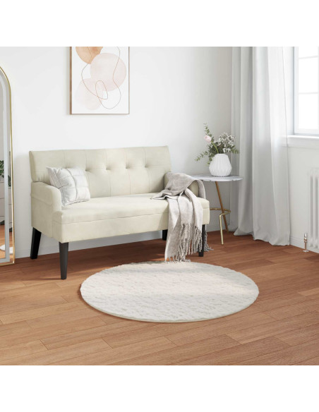 Tappeto in Pelliccia Sintetica di Coniglio Olite Crema Ø 120 cm