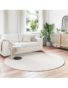 Tappeto in Pelliccia Sintetica di Coniglio Olite Crema Ø 160 cm