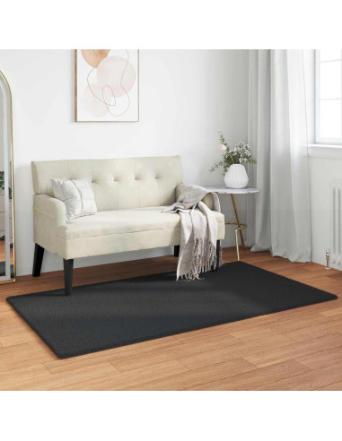 Tappeto in Pelliccia Sintetica di Coniglio Olite Nero