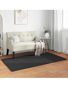 Tappeto in Pelliccia Sintetica di Coniglio Olite Nero