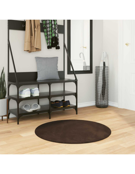 Tappeti per area Rotondo HUARTE Marrone Ø 80 CM Poliestere