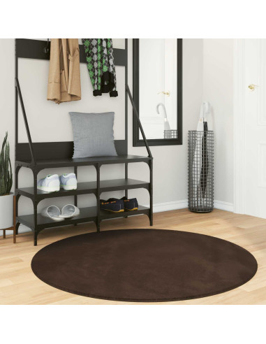 Tappeti per area Rotondo HUARTE Marrone Ø 120 CM Poliestere