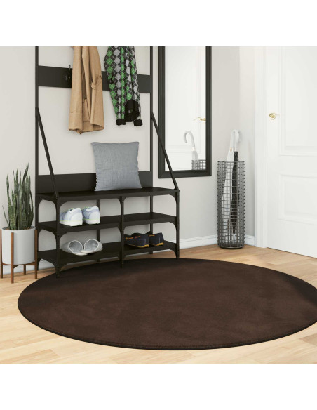 Tappeti per area Rotondo HUARTE Marrone Ø 160 CM Poliestere