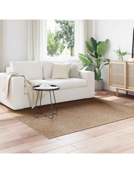 Tappeti per area Moiré HUARTE Naturale 120 x 120 cm Poliestere