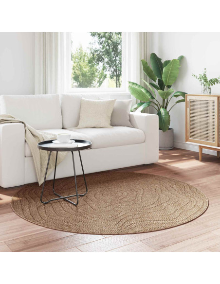 Tappeti per area Moiré HUARTE Naturale Ø 120 CM Poliestere