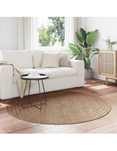 Tappeti per area Moiré HUARTE Naturale Ø 200 CM Poliestere